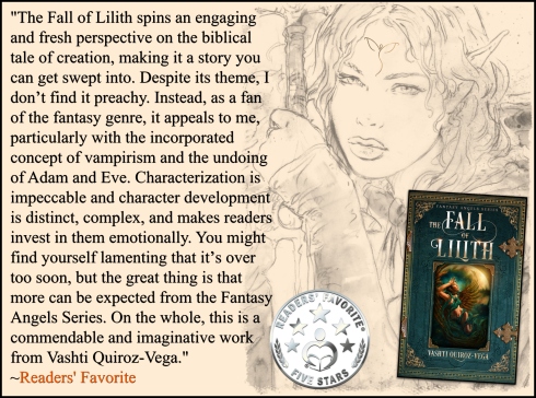The Fall of Lilith-Fantasy Angels Series-Award-winning-novel-book-Vashti Quiroz Vega-The Writer Next Door-Vashti Q