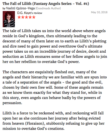 Goodreads-book_review-The Fall of Lilith-Vashti Quiroz-Vega-novel-angels-demons-lilith-gadreel